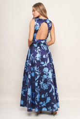 SAPPHIRE FLORAL MAXI DRESS
